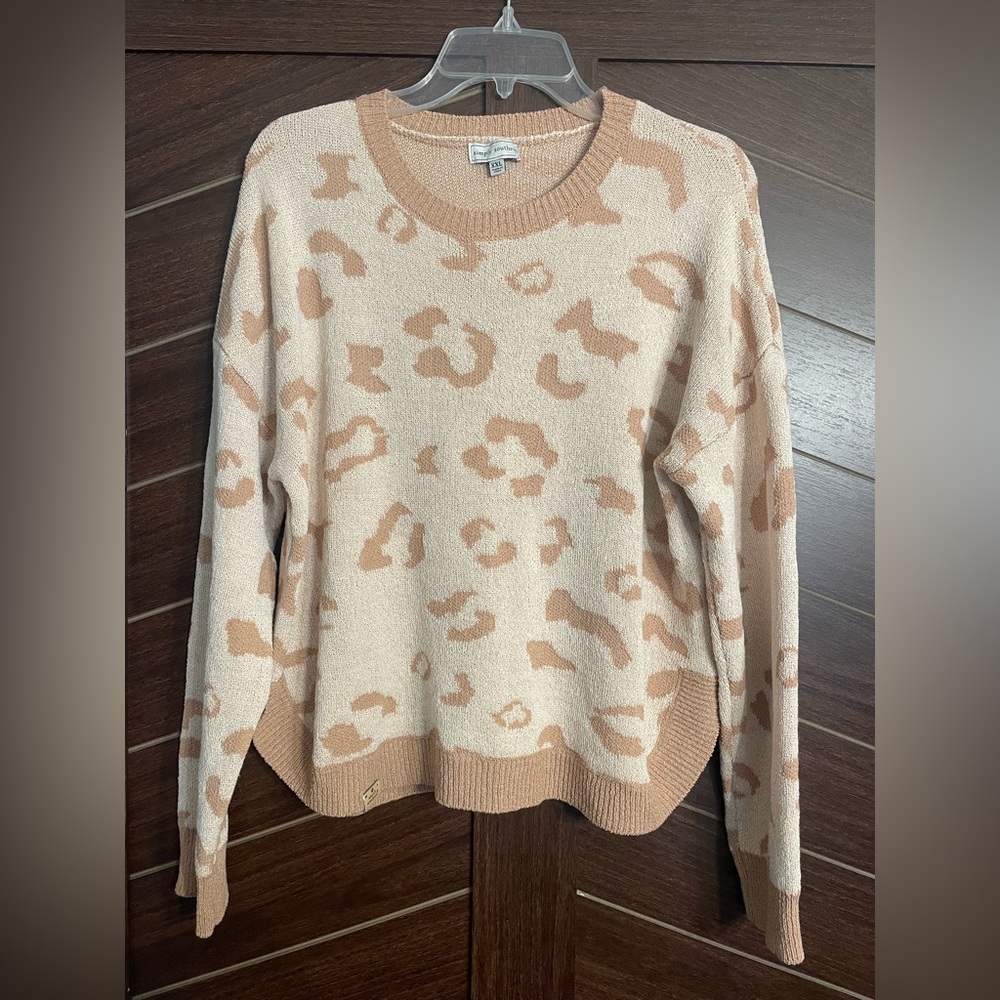 Simply Southern Collection crop leopard print sweater